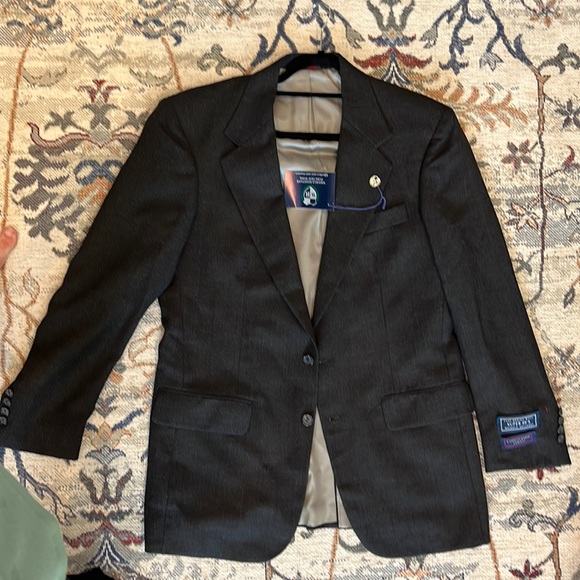 christopher hayes Other - NWT Christopher Hayes Merino Wool Blazer 40 Long Lined inside Black